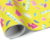 Neon FRIENDS™ Iconenpatroon Cadeaupapier (Rol Hoek)
