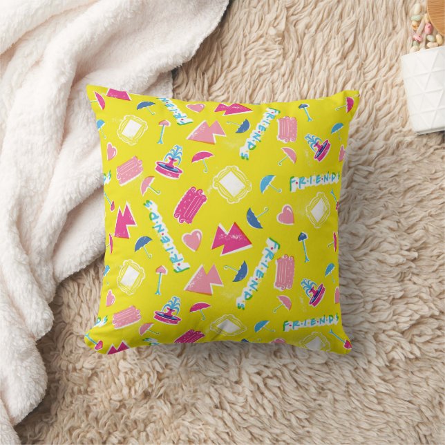 Neon FRIENDS™ Iconenpatroon Kussen (Deken)