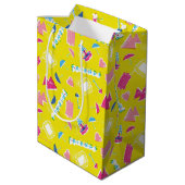 Neon FRIENDS™ Iconenpatroon Medium Cadeauzakje (Achterkant Gekanteld)