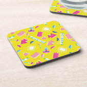 Neon FRIENDS™-pictogrampatroon Bier Onderzetter (Linkerzijde)