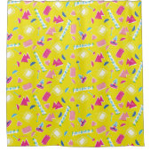 Neon FRIENDS™-pictogrampatroon Douchegordijn (Voorkant)