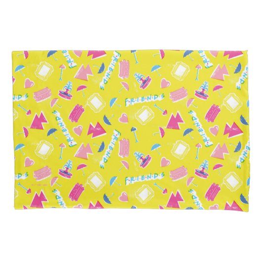 Neon FRIENDS™-pictogrampatroon Kussensloop (Voorkant)