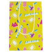 Neon FRIENDS™-pictogrampatroon Medium Cadeauzakje (Achterkant)