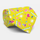 Neon FRIENDS™-pictogrampatroon Stropdas (Opgerold)