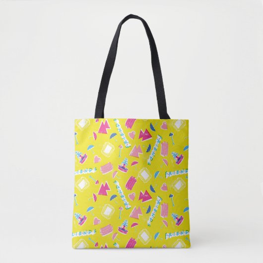 Neon FRIENDS™-pictogrampatroon Tote Bag (Voorkant)
