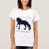  Neon Friesian Horse T-shirt (Voorkant)
