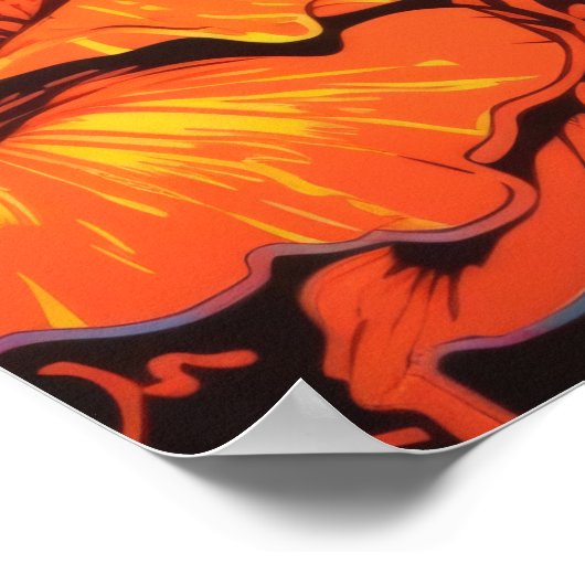 Neon Frog: een symfonie in bloei Poster (Hoek)