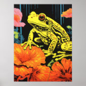 Neon Frog: een symfonie in bloei Poster (Voorkant)
