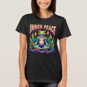 Neon Frog Meditatie T-shirt - Inner Peace Shirt (Voorkant)