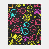 Neon Fruit Extravaganza Fleece Deken (Voorkant)