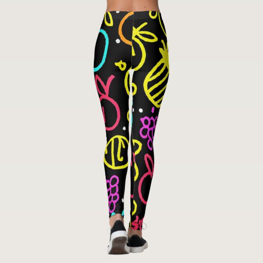 Neon Fruit Extravaganza Leggings (Achterkant)