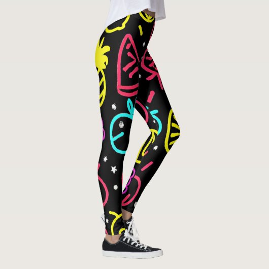 Neon Fruit Extravaganza Leggings (Rechts)