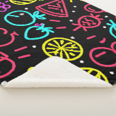 Neon Fruit Extravaganza Sherpa Deken (3/4)