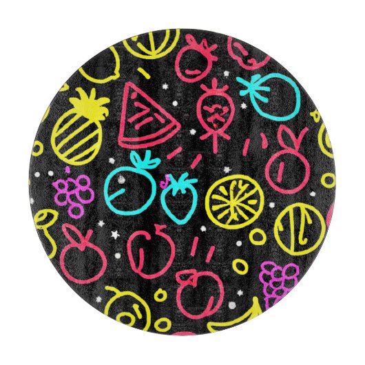 Neon Fruit Extravaganza Snijplank (Voorkant)