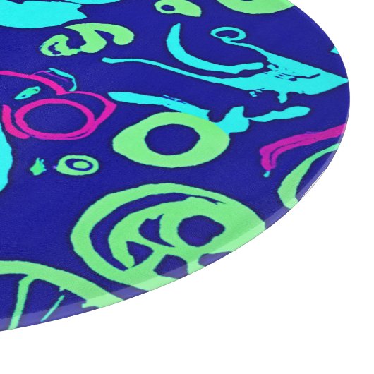 Neon Fruits Pattern Art Snijplank (Hoek)