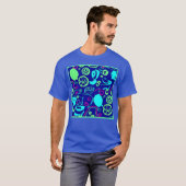 Neon Fruits Pattern Art T-shirt (Voorkant volledig)