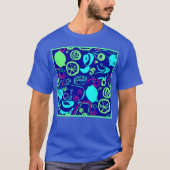 Neon Fruits Pattern Art T-shirt (Voorkant)