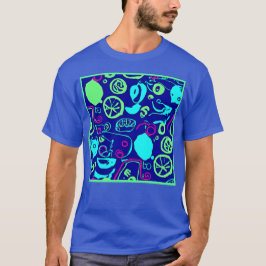 Neon Fruits Pattern Art T-shirt