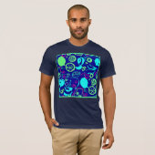Neon Fruits Pattern Art T-shirt (Voorkant volledig)