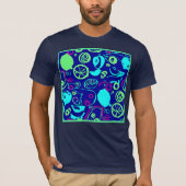 Neon Fruits Pattern Art T-shirt (Voorkant)