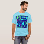 Neon Fruits Pattern Art T-shirt (Voorkant volledig)