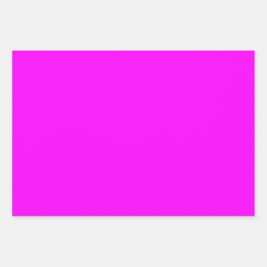 Neon Fuchsia Effen kleur | Klassiek | Elegant Inpakpapier Vel (Voorkant 2)
