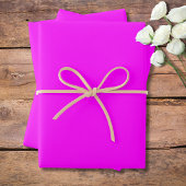 Neon Fuchsia Effen kleur | Klassiek | Elegant Inpakpapier Vel