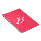 Neon Fuchsia Name College Notitieboek (Rechterzijde)
