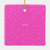 Neon Fuchsia Pink | Foto van Merry en Married Keramisch Ornament (Achterkant)