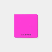 Neon Fuchsia Professioneel Minimalistisch Zwart Sc Post-it® Notes (Voorkant)
