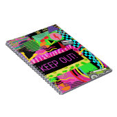 Neon Fun Bright Bold Kleurrijke Funky 80's Rad Fre Notitieboek (Rechterzijde)