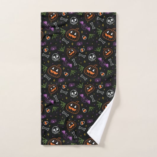 Neon Fun Halloween Pattern Bad Handdoek (Handdoek)