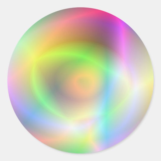 Neon Fun Ronde Sticker (Voorkant)