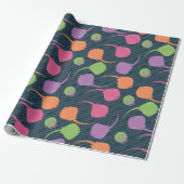 Neon Fun Stingray Colorful Patroon Cadeaupapier (Uitgerold)