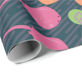 Neon Fun Stingray Colorful Patroon Cadeaupapier (Rol Hoek)