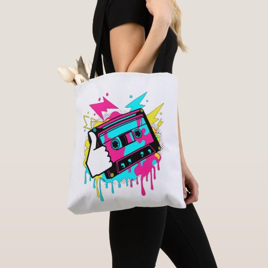 Neon Funk Thumbs-Up Tote Bag (Dichtbij)