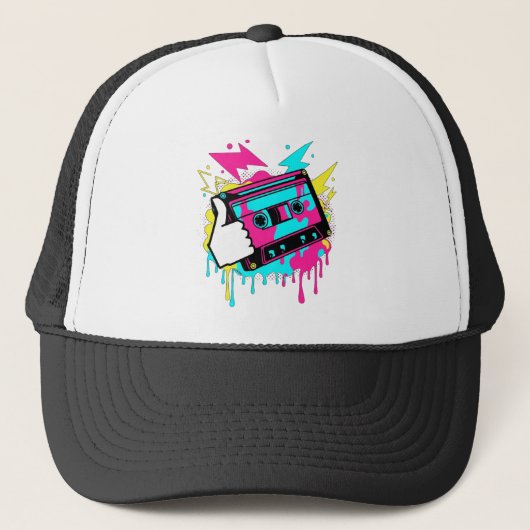 Neon Funk Thumbs-Up Trucker Pet (Voorkant)