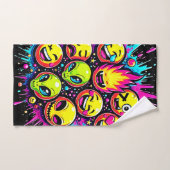 Neon Funky Emoji Mix Bad Handdoek (Handdoek)