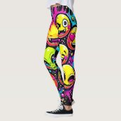 Neon Funky Emoji Mix Leggings (Links)