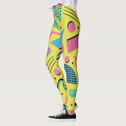 Neon Funky Memphis Pattern Leggings (Links)