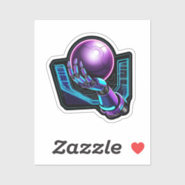 Neon Future - Cyberpunk Robot Arm Sticker