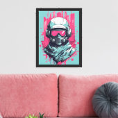 Neon Future Hero Canvas Afdruk (Insitu (Woonkamer))