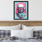 Neon Future Hero Canvas Afdruk (Insitu (Slaapkamer))