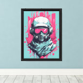 Neon Future Hero Canvas Afdruk (Insitu (Houten vloer))
