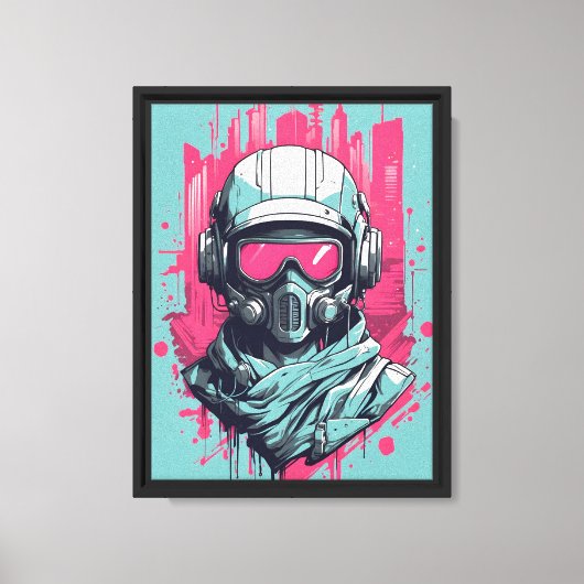 Neon Future Hero Canvas Afdruk (Voorkant)