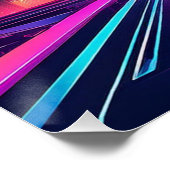 Neon futuristisch stadsbeeld – gedurfde sci-fi kun perfect poster (Hoek)