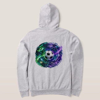 Neon Futuristische Voetbal Grafiek Hoodie