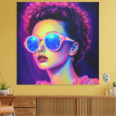 Neon Galaxy Glamour Canvas Afdruk (Insitu (Woonkamer))