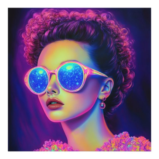 Neon Galaxy Glamour Foto Afdruk (Voorkant)