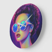 Neon Galaxy Glamour Grote Klok (Hoek)